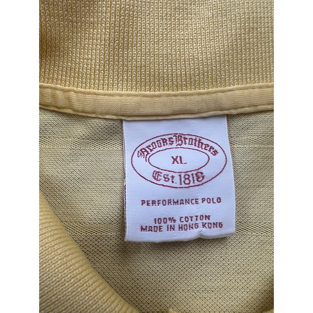 Brooks Brothers Golf Polo Shirt Womens XL Yellow Performance Collared Side Slit - Picture 5 of 8